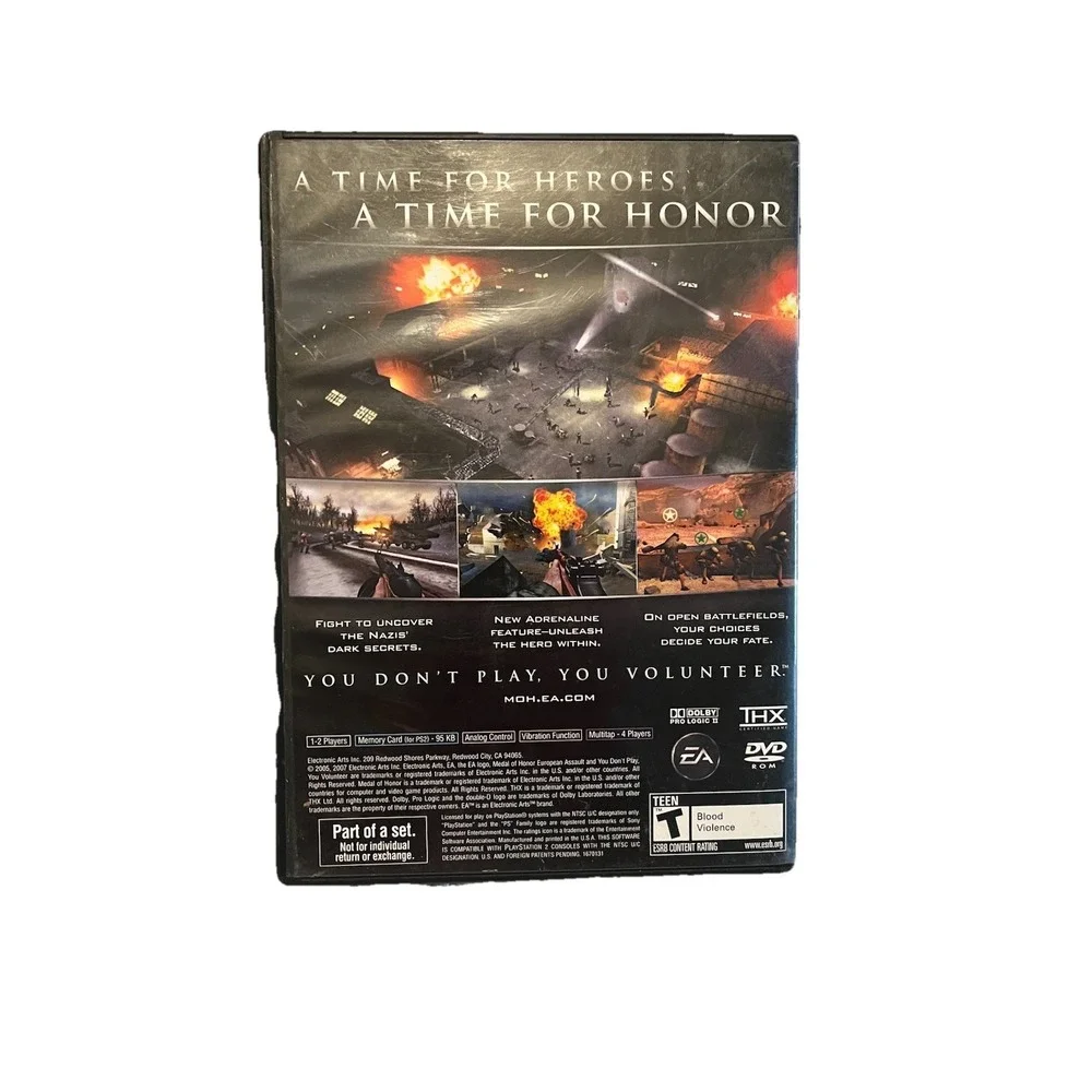 Medal of Honor European‎ Assault PS2 Sony Playstation 2